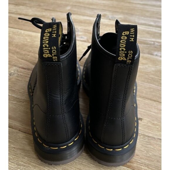 Dr. Martens 1460 SR Black Full Grain Leather Safety Combat Boots Ladies 8 Mens 7 - Picture 3 of 5